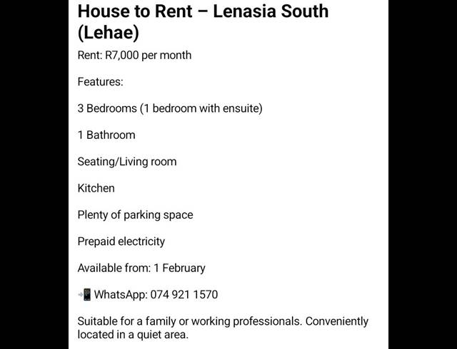 3 bed property to rent in LEHAE EXT 1